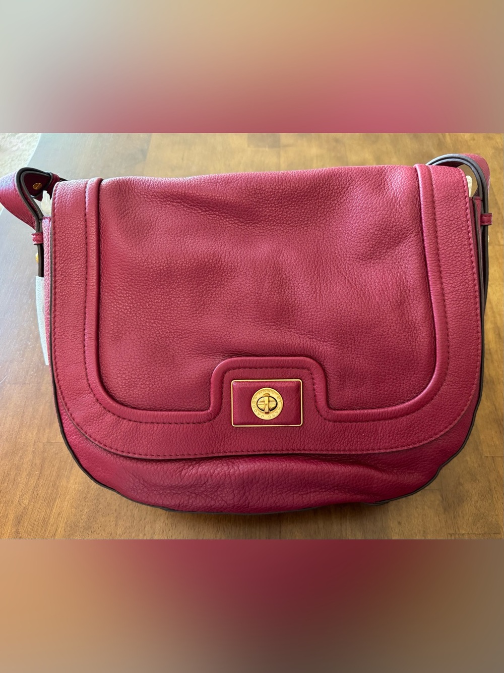 NWT Marc by Marc Jacobs Revolution Pebbled Leather Shoulder Bag Merlot